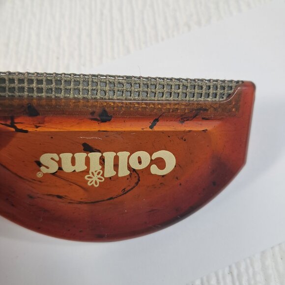Collins Fabric and Sweater Comb D-Fuzz-It brown faux tortoiseshell Vintage - Picture 6 of 8